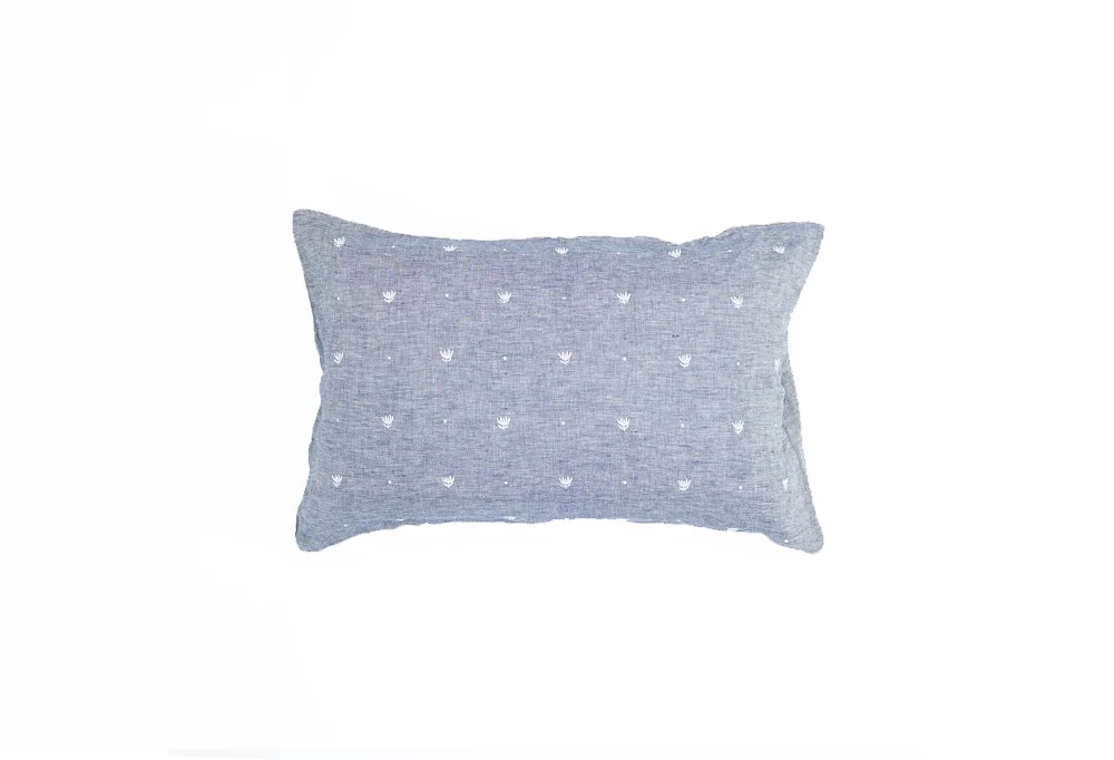 Society of Wanderers Denim Embroided pillowcase .jpg