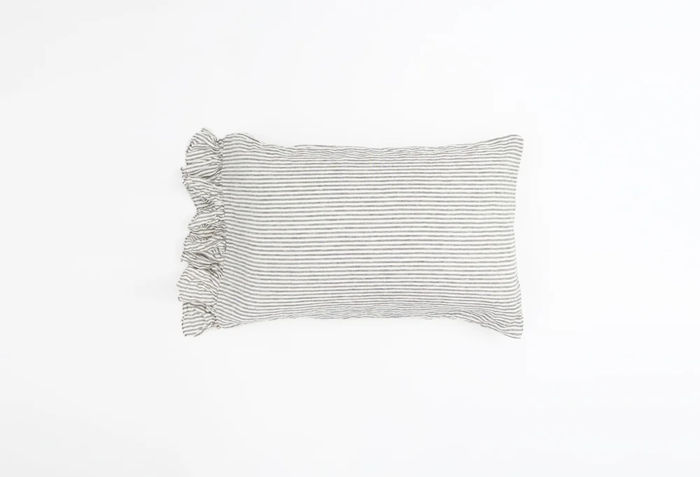 Soceity of Wanderers Ruffle Grey stripe linen pillowcases.jpg