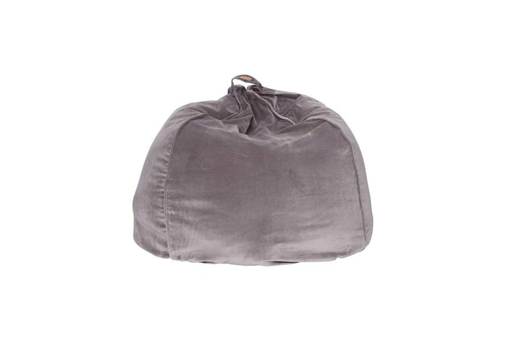 Kip and co Storm front grey velvet Beanbag.jpg