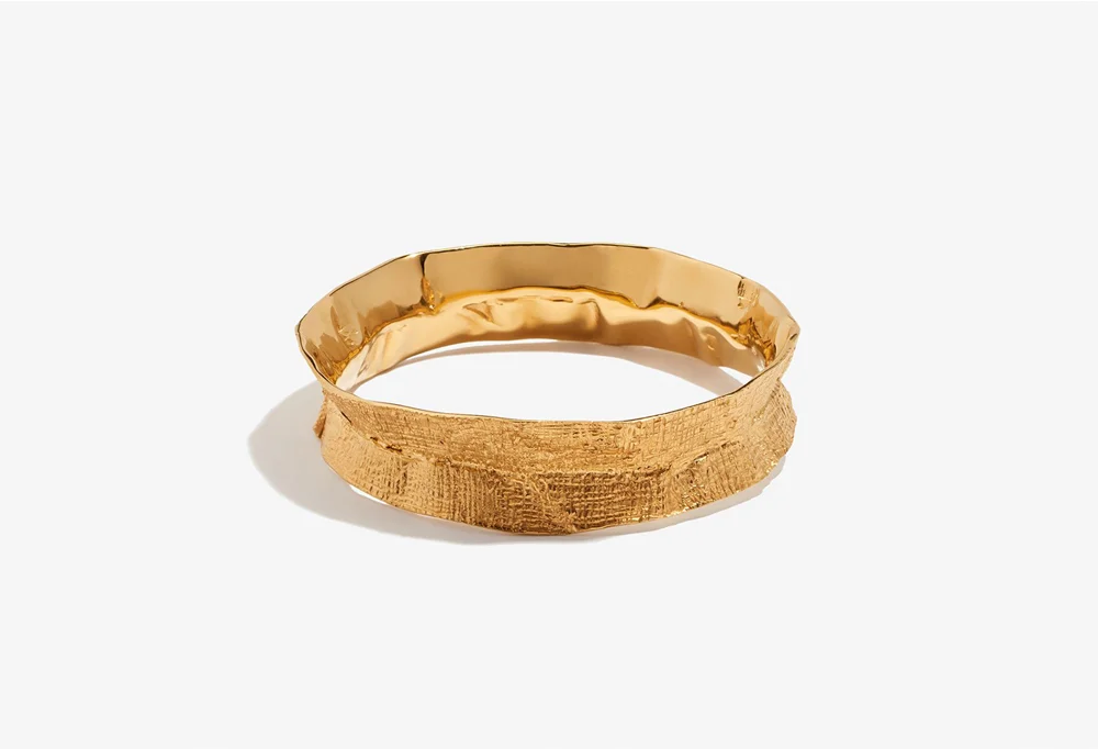 Lucy Folk Molten Bangle Gold.jpg