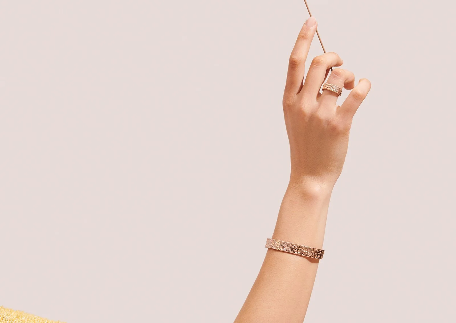 Lucy Folk Mantra Cuff - Rose Gold Plate.jpg