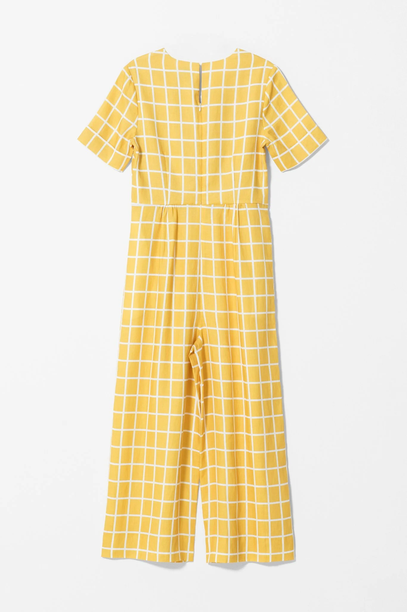 Elk Hopen Jumpsuit yellow white flatlay back.jpg