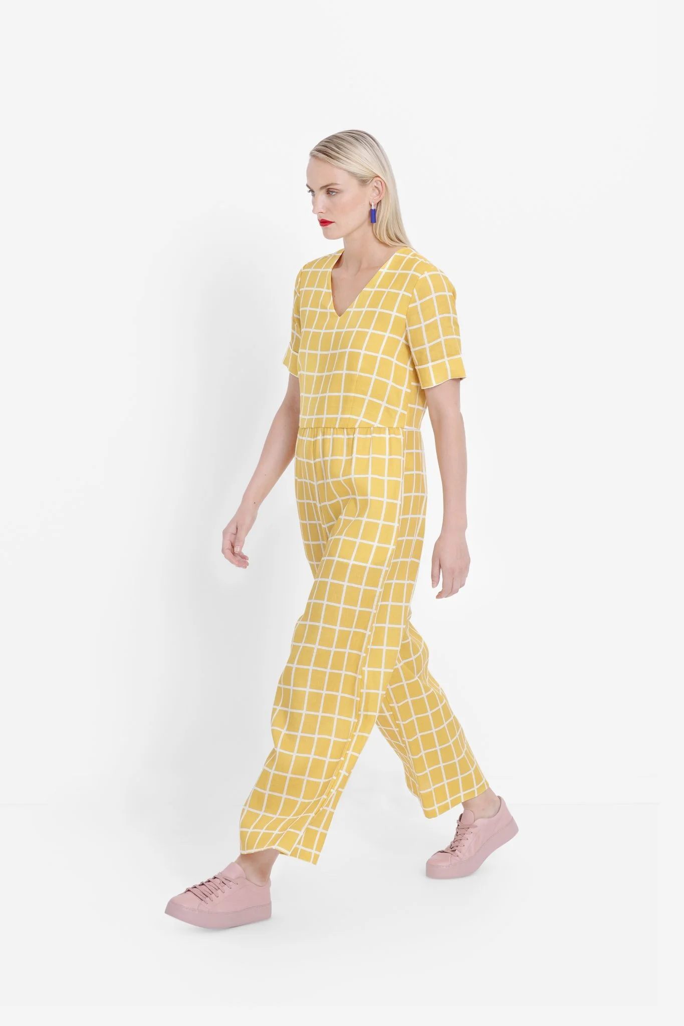 Elk Hopen Jumpsuit yellow white side.jpg