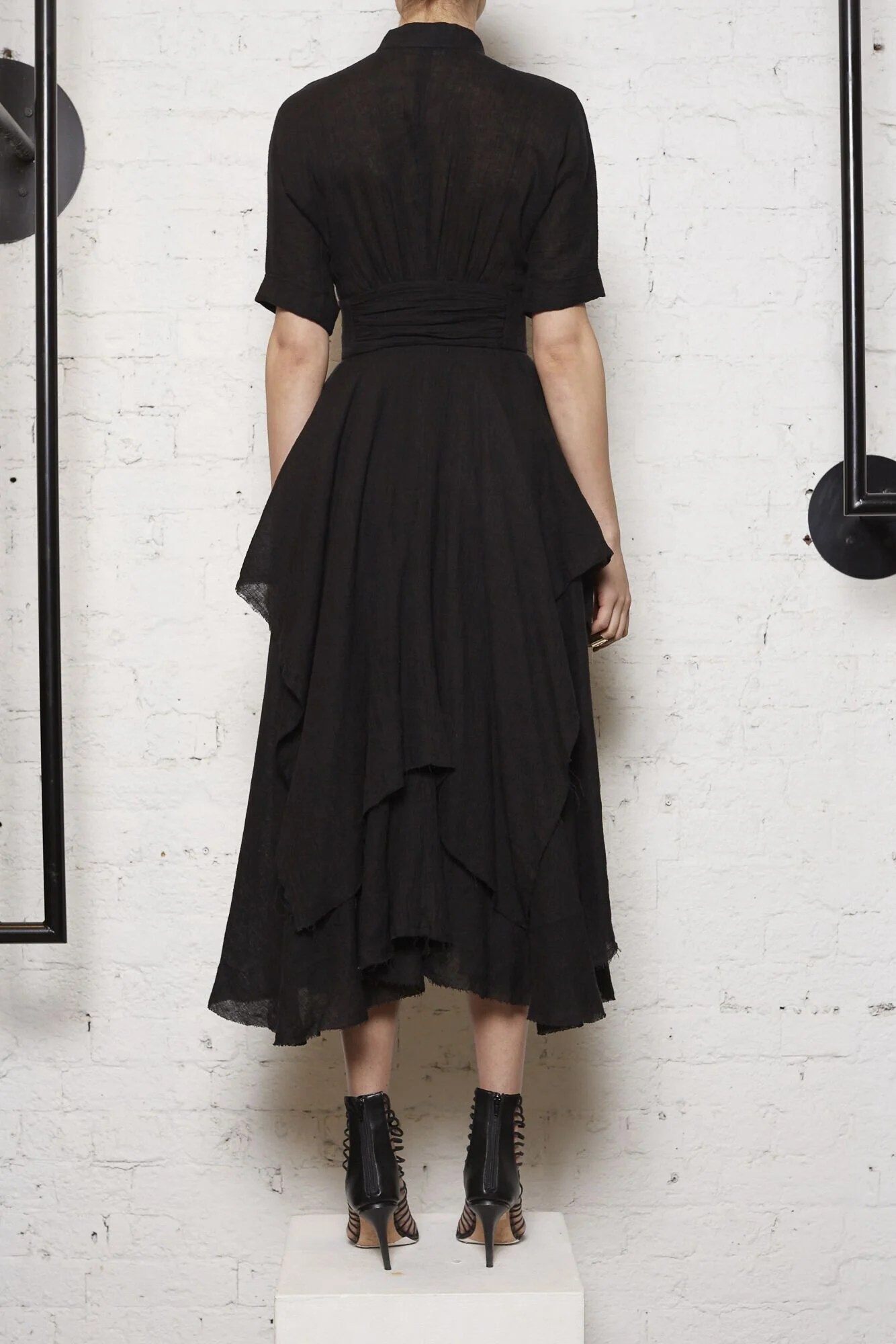 KITX The Return Shirt Dress - Black back .jpeg