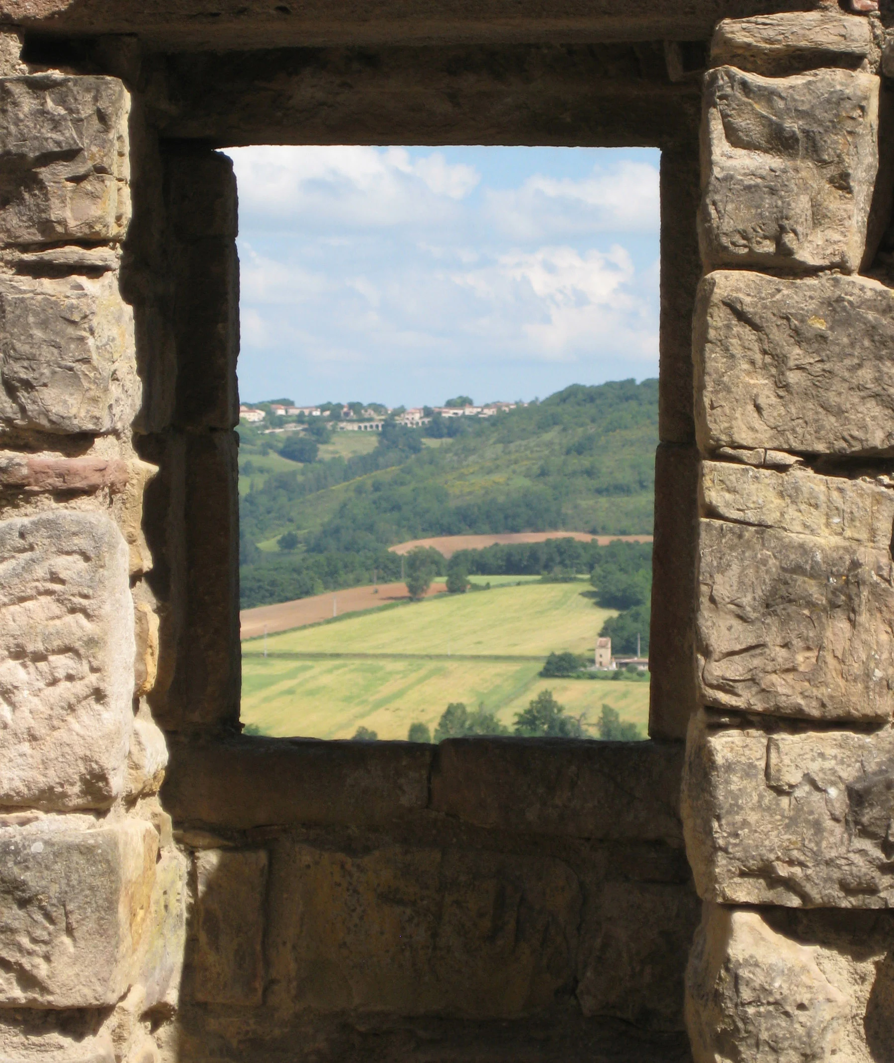 Cover photo from A Morsel of Bread, A Knife by Roberta Feins: “View from Wall, Cordes-Sur-Ciel” Photograph, 2009 William Ross