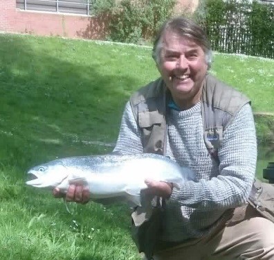 Carl Williams, 8lb blue trout, Bigwell Fishery.