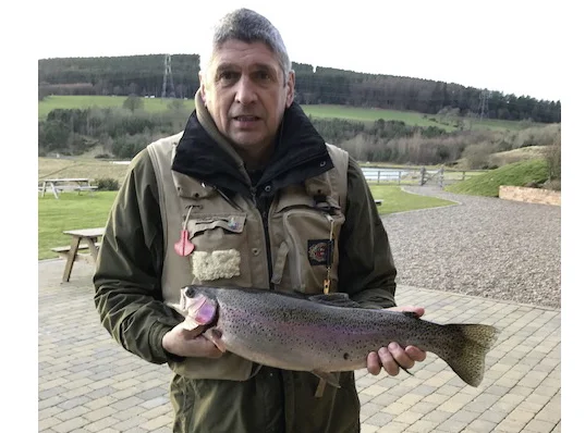 Alan Thompson from Ashington landed this 6lb 1oz Rainbow from Long Crag at Thrunton fishery using a Diawl Bach.