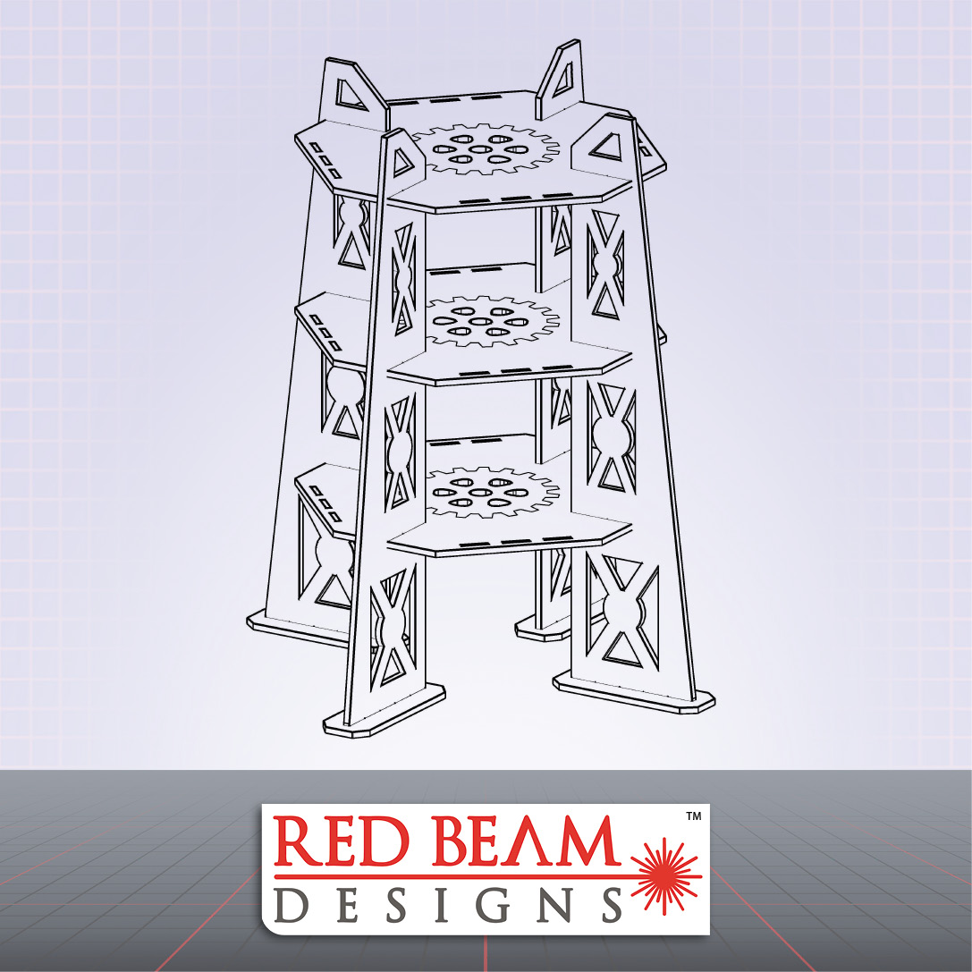 Complex Red Ladder Set Red Beam Designs Modular Terrain Brand New 