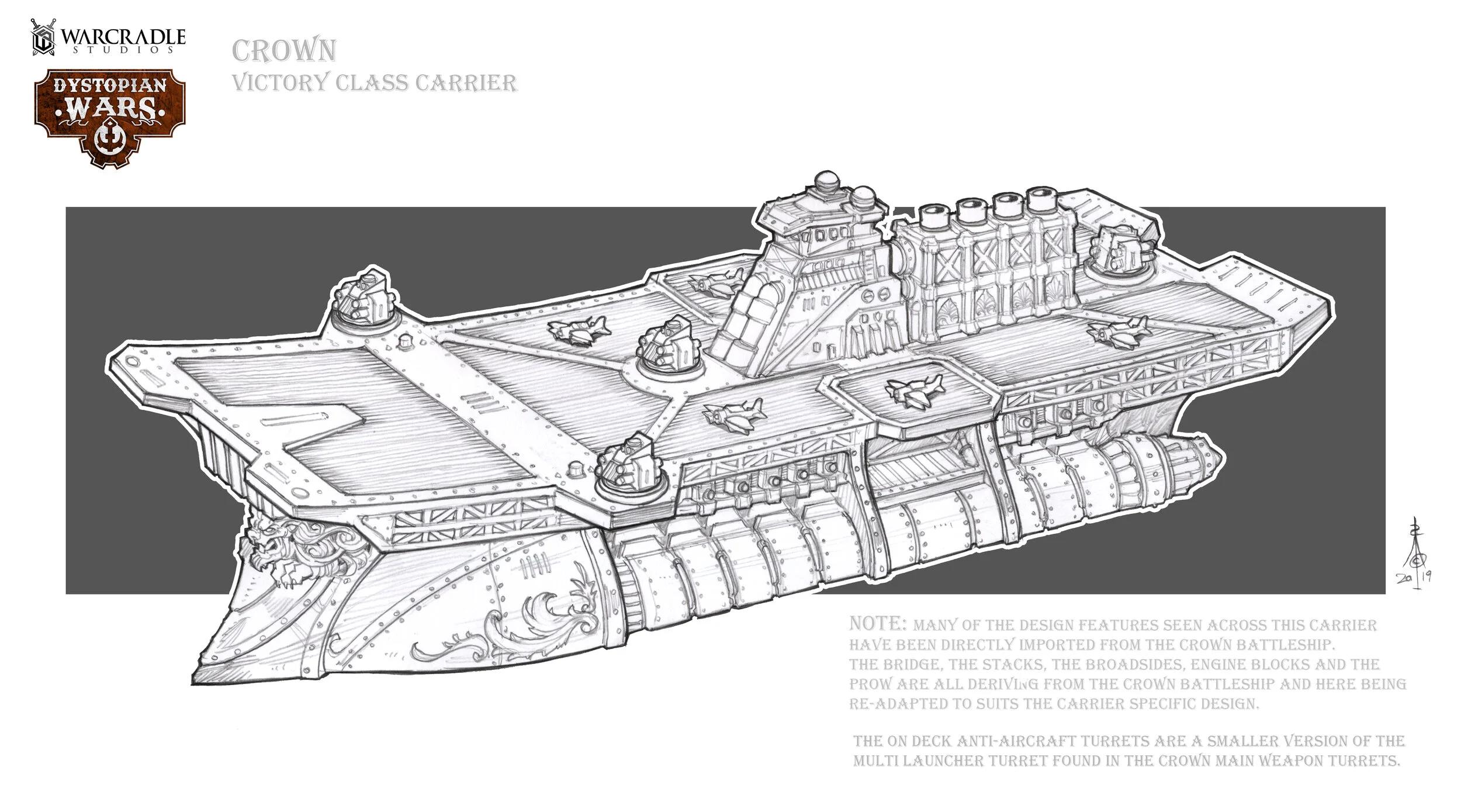 Vessels such as the Victory Class Carrier allow the Crown to project her military might across the oceans of the world.