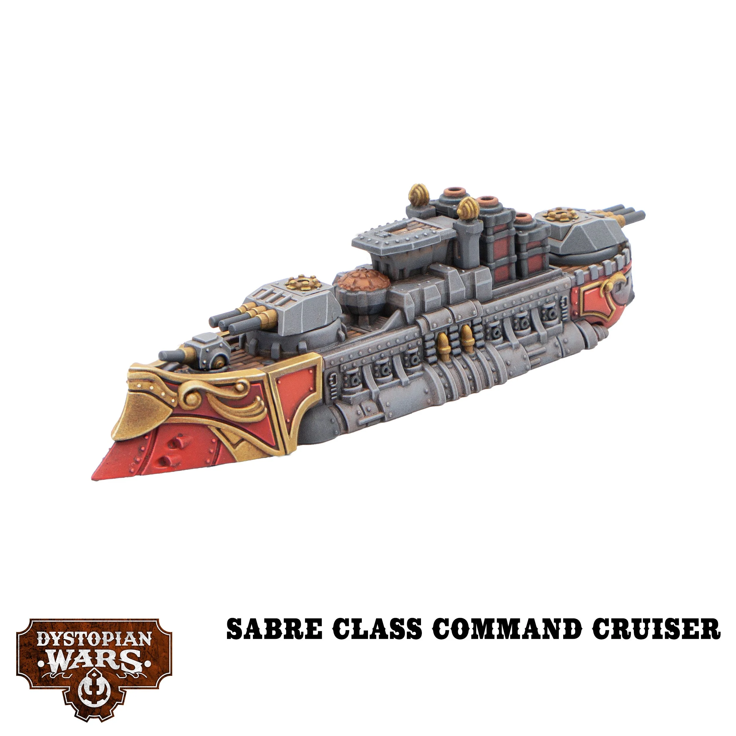 DWA210017 Dystopian Wars Crown Faction Battlefleet Starter Set_Sabre Class command cruiser.jpg