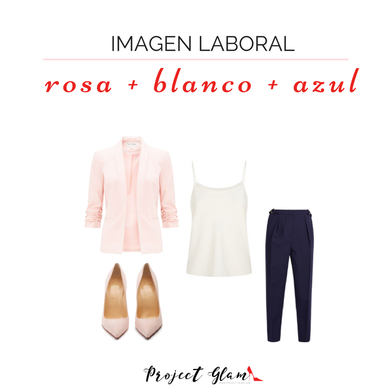 Combinación para la oficina: rosa + blanco + azul — Project Glam