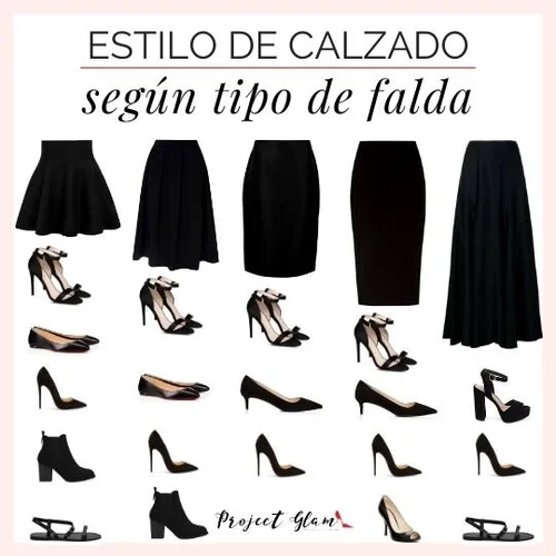 Estilos de zapatos para diferentes tipos de faldas — Project