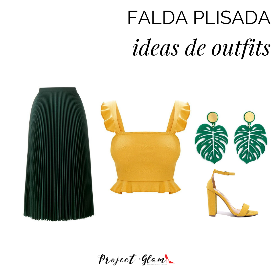 Midi falda verde y plisada: ideas de outfits — Project Glam