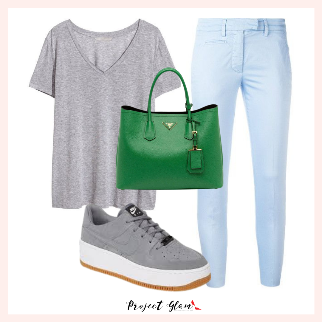 Tres tonos, 4 outfits: verde, azul y gris — Project Glam