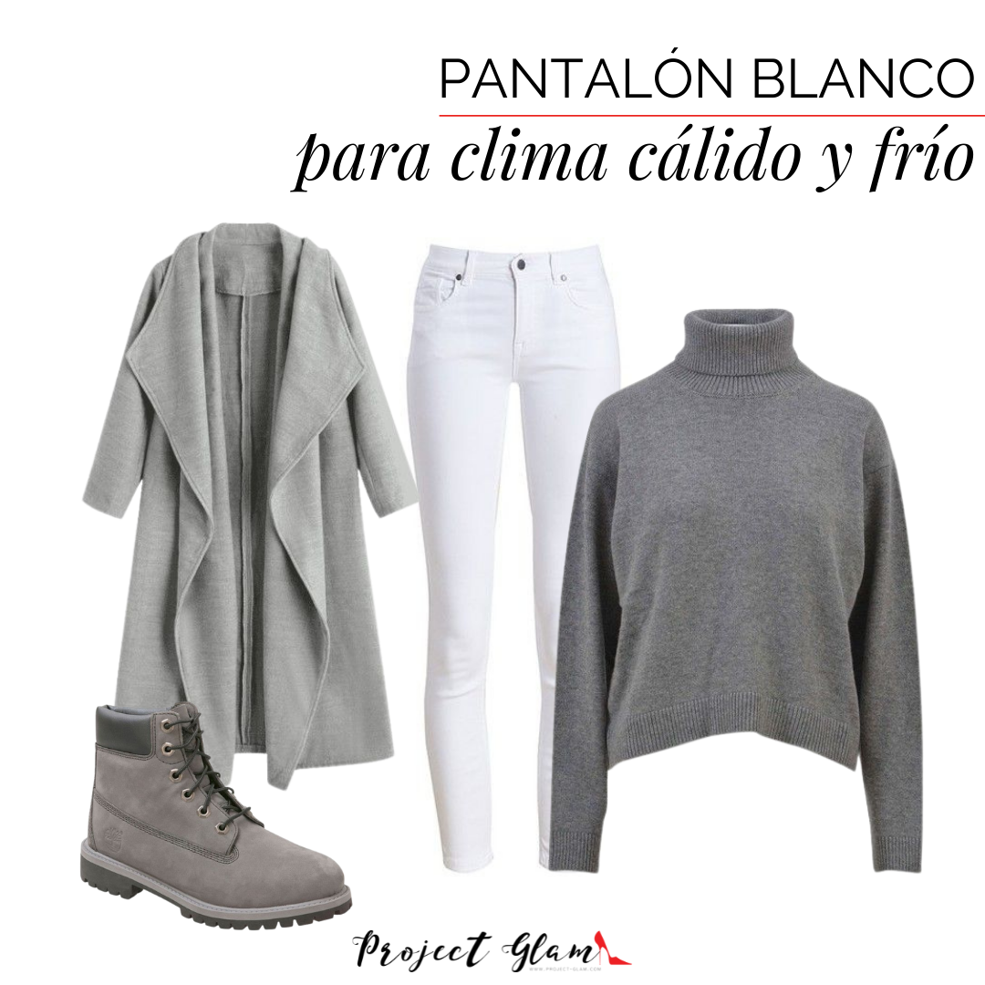 Pantalón blanco: outfits para clima cálido y frío — Project Glam