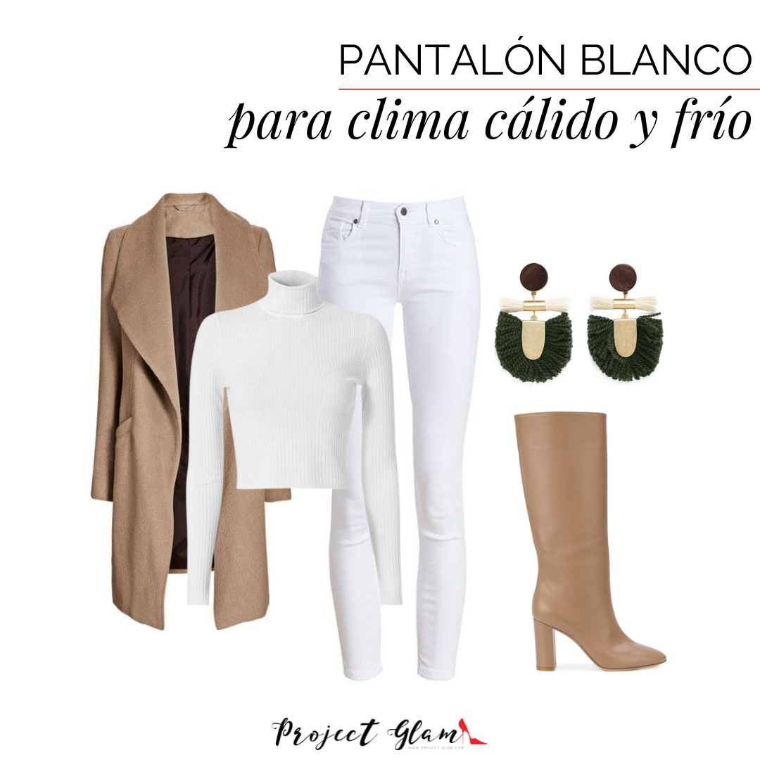 Pantalón blanco: outfits para clima cálido y frío — Project Glam