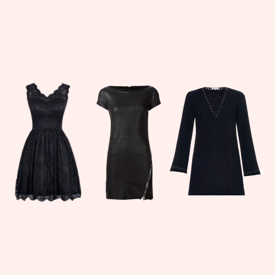 Vestido negro 3 romántico, rock y boho — Glam