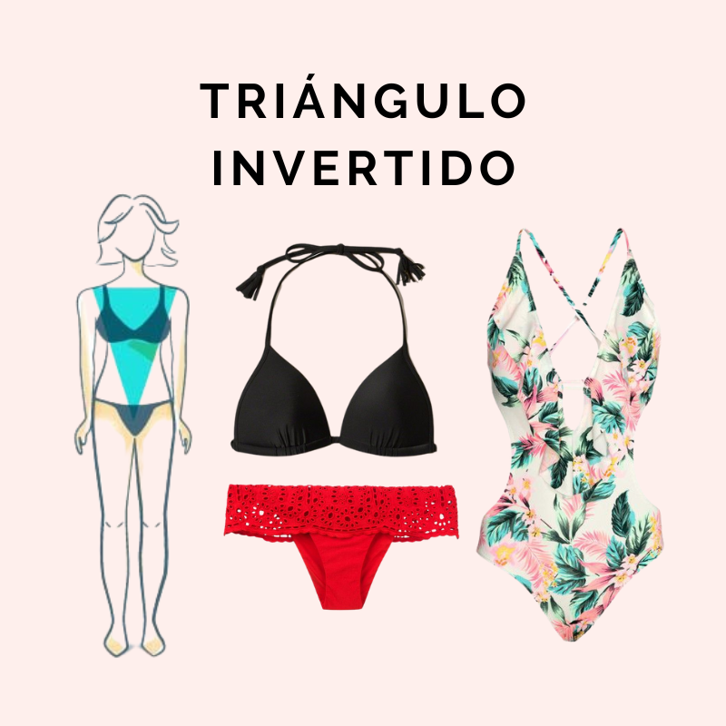 Cuerpo Triángulo Invertido Trajes De Baño Para Cuadradas Tipo