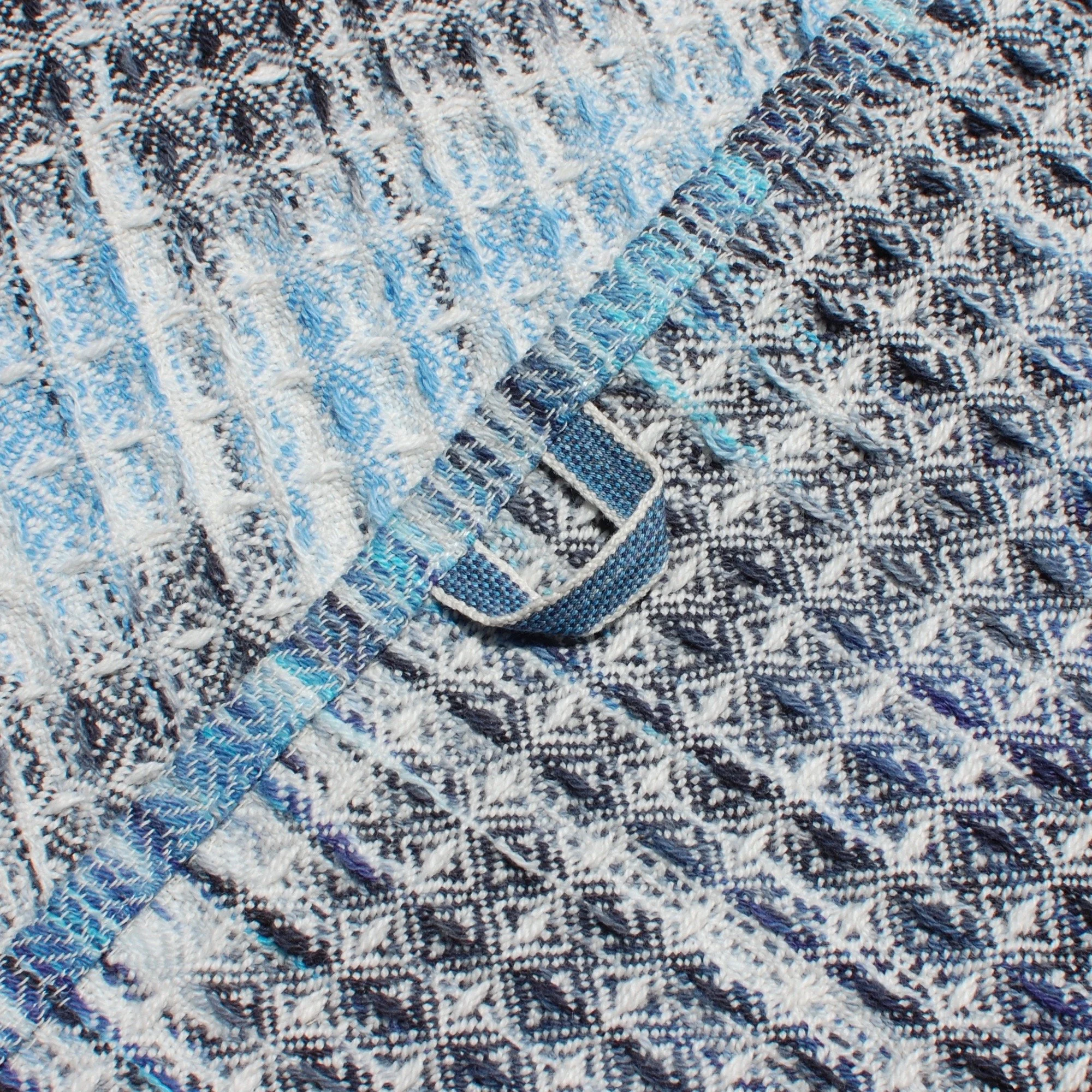 Handwoven and hand-dyed coastal inspiration hand-towels.