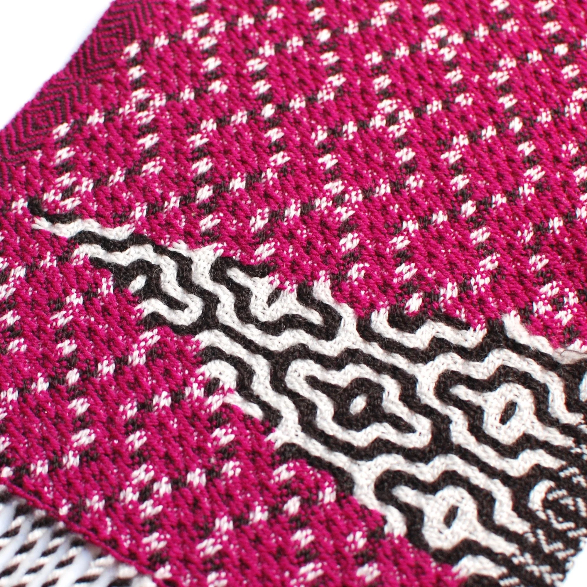 Magenta merino scarf. Happy colors