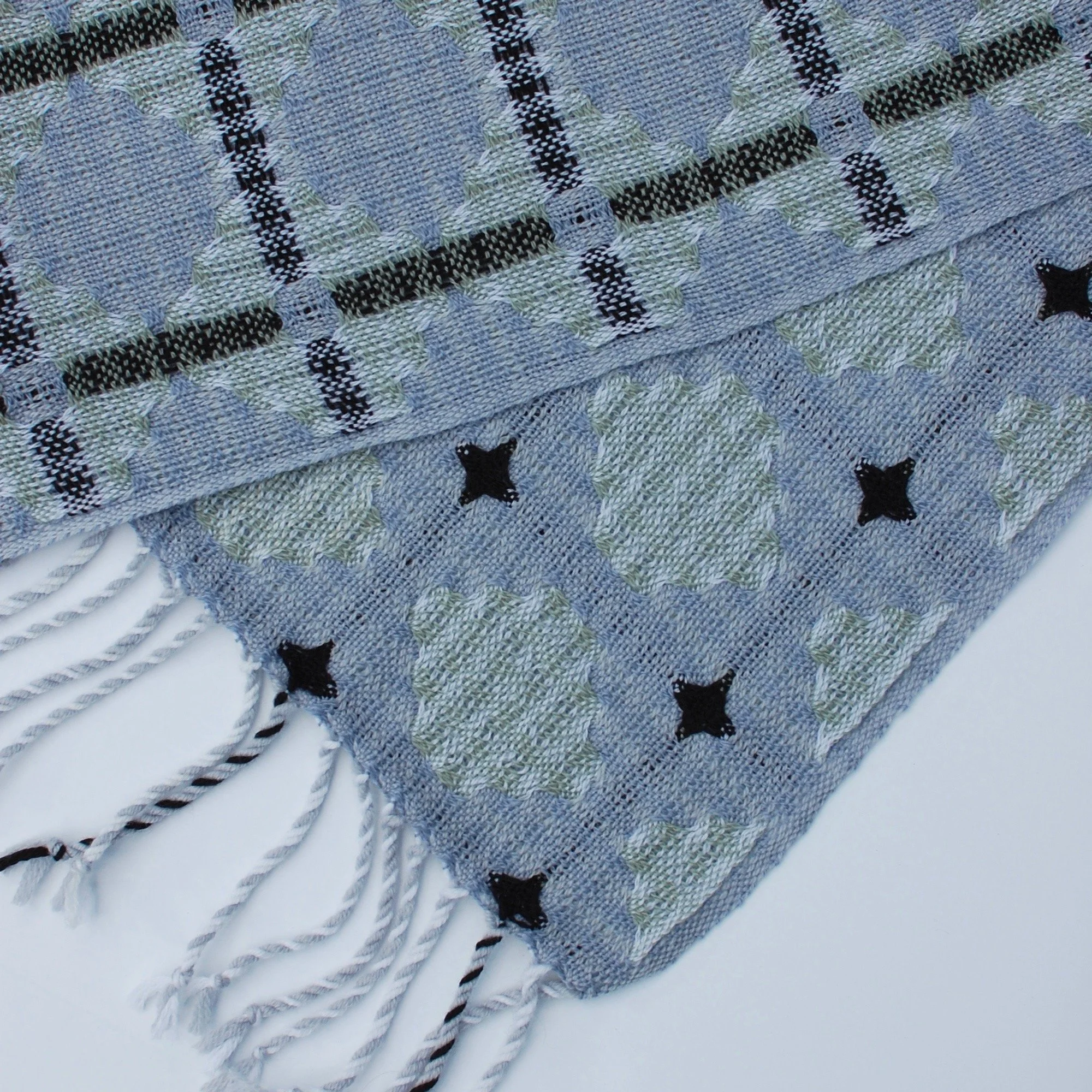 Two sides of the same handwoven textile