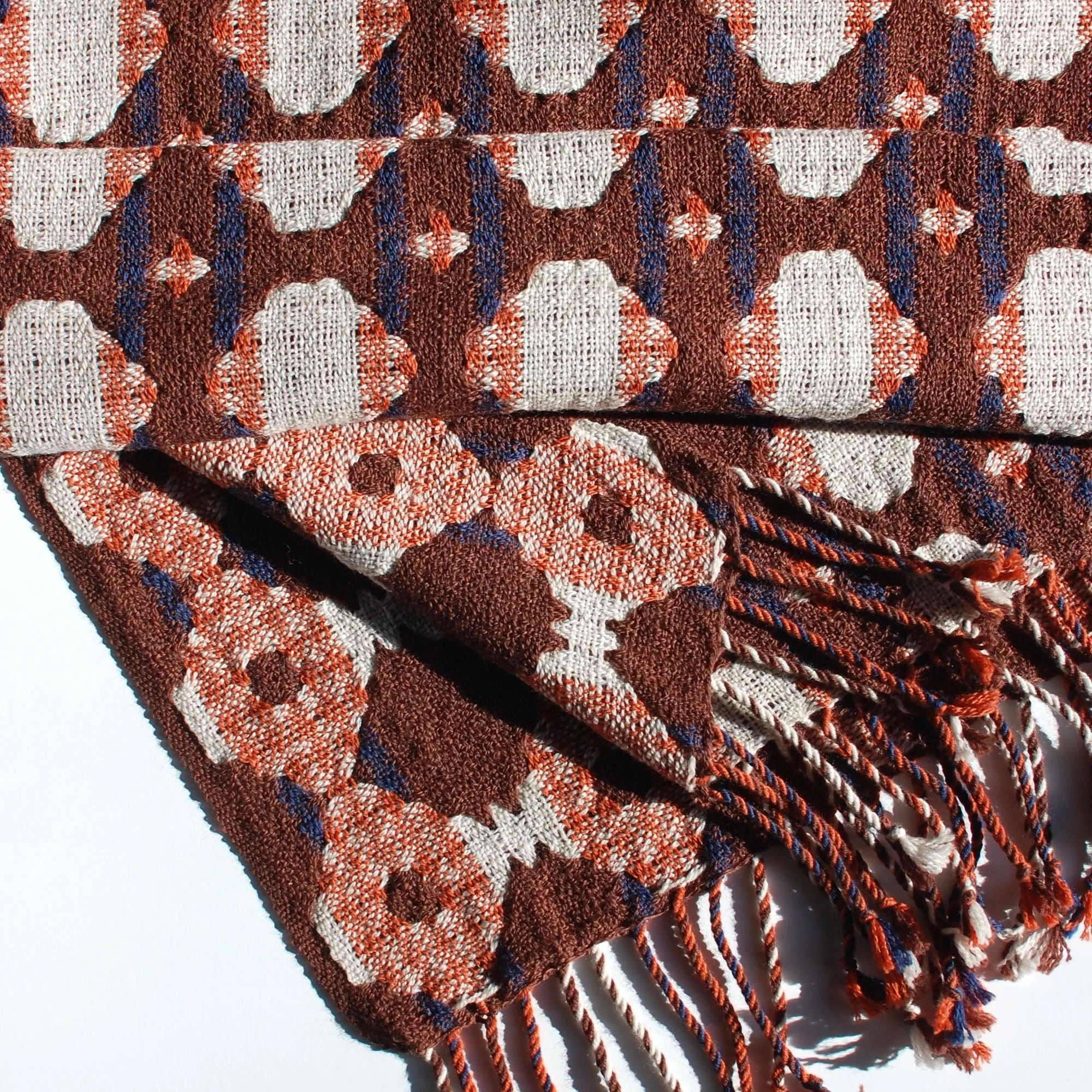 Handwoven shawl made in Connecticut merino one of a kind