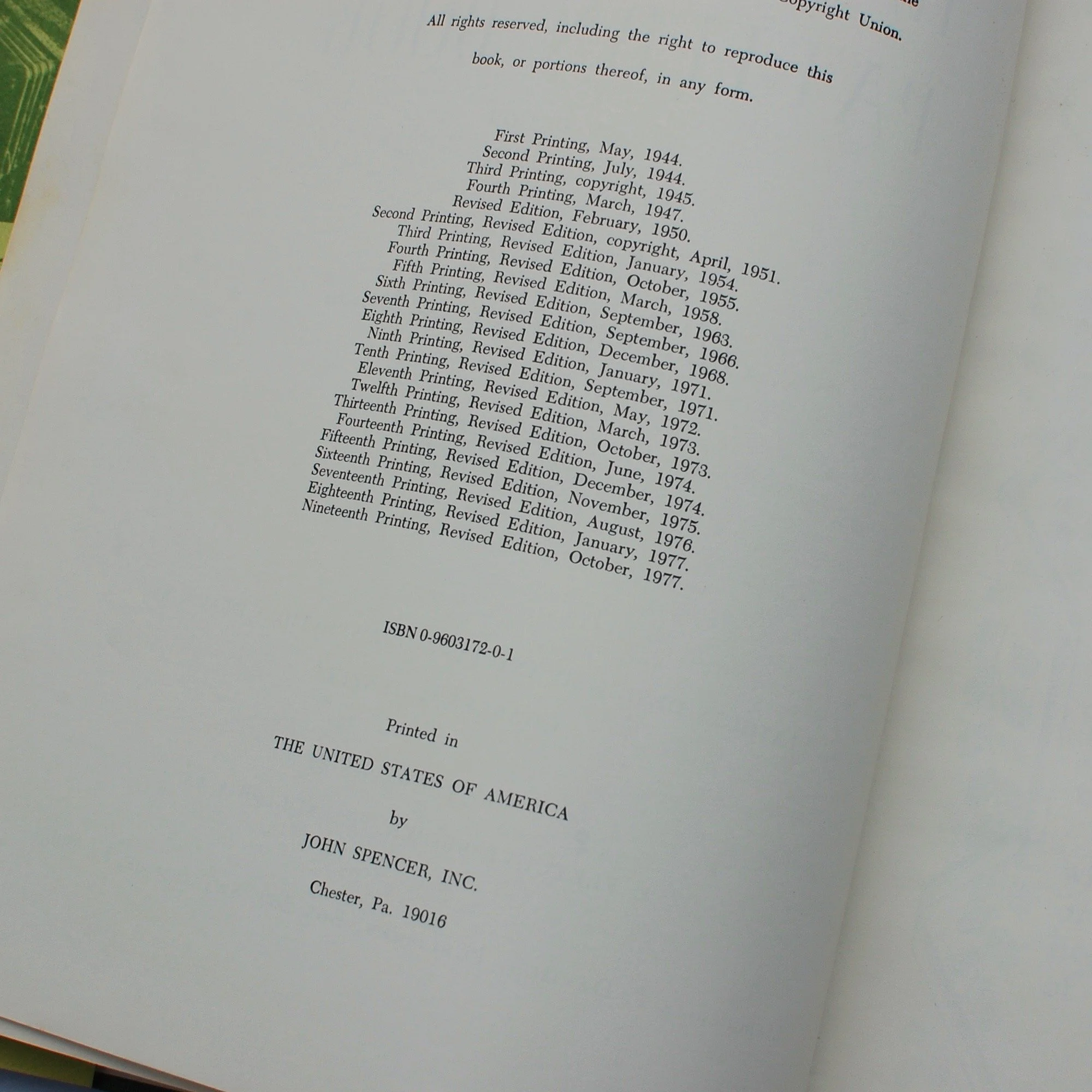 inside cover is 1977 edition of A Handweaver's Pattern Book