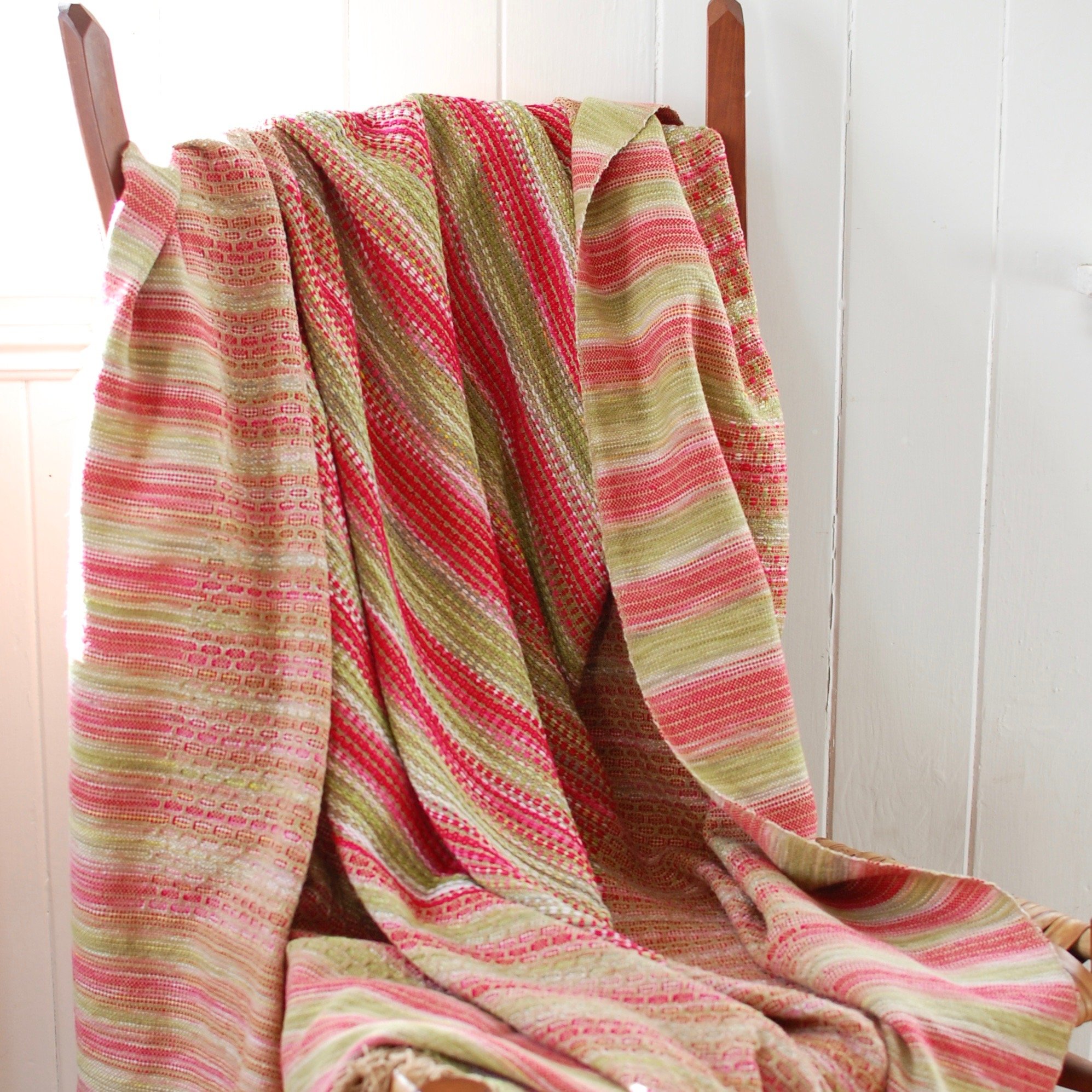 Coleus inspired handwoven blanket