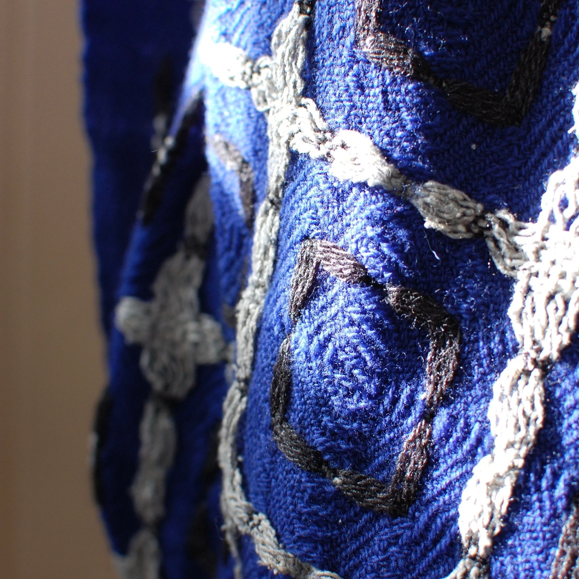 cobalt blue scarf merino