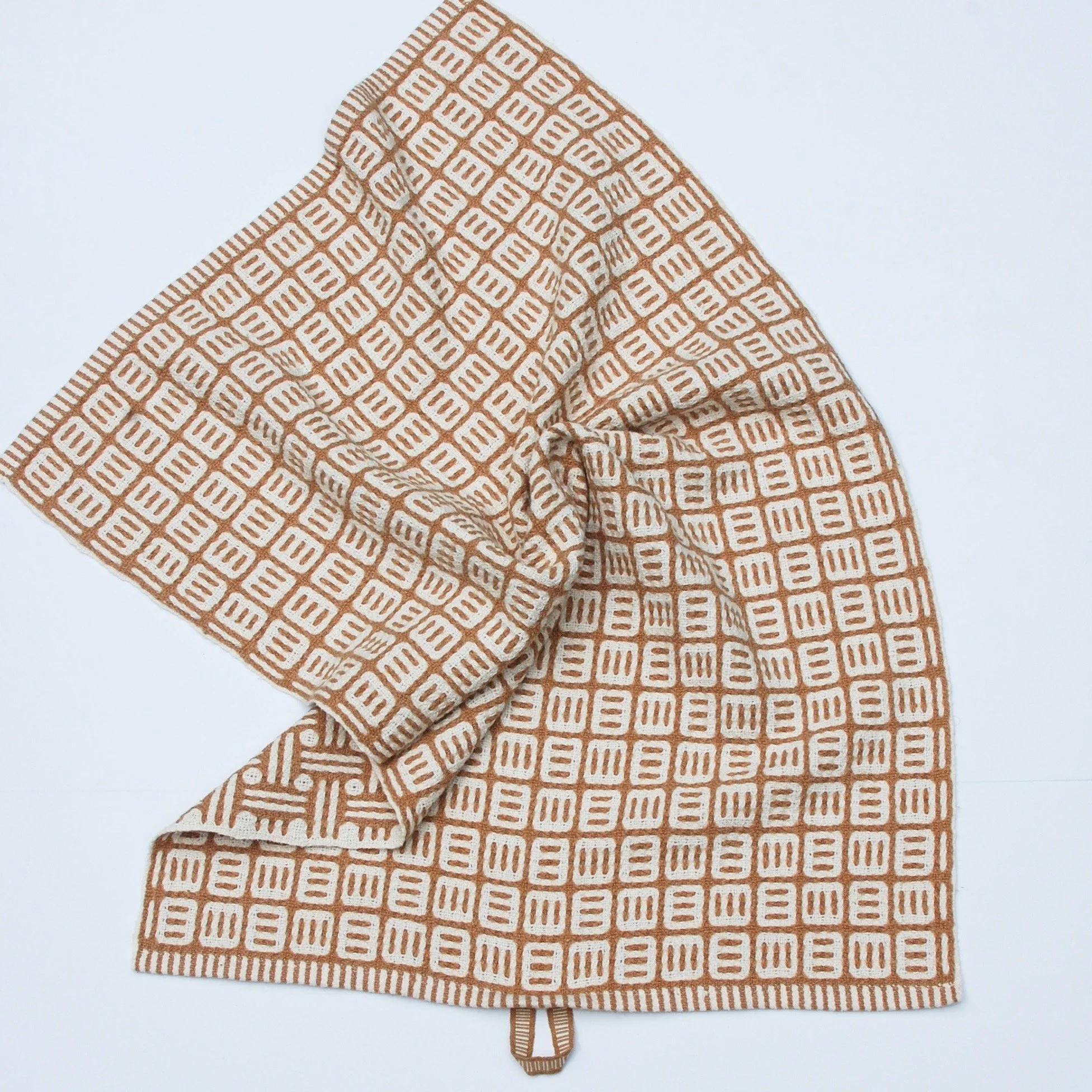 Sustainable organically grown cotton handwoven towel
