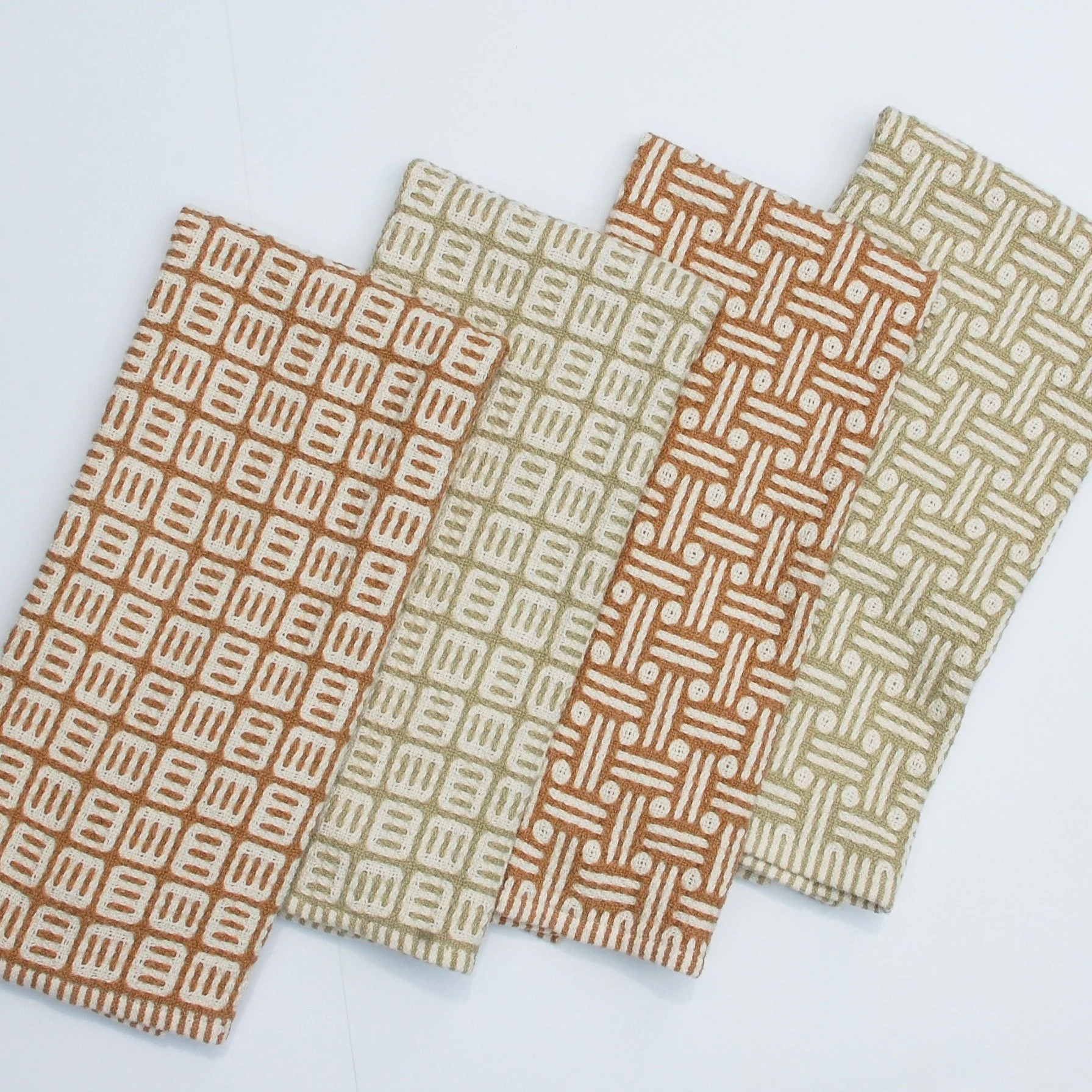 handwoven hand towels woven of organically grown American Cotton. Woven in CT.