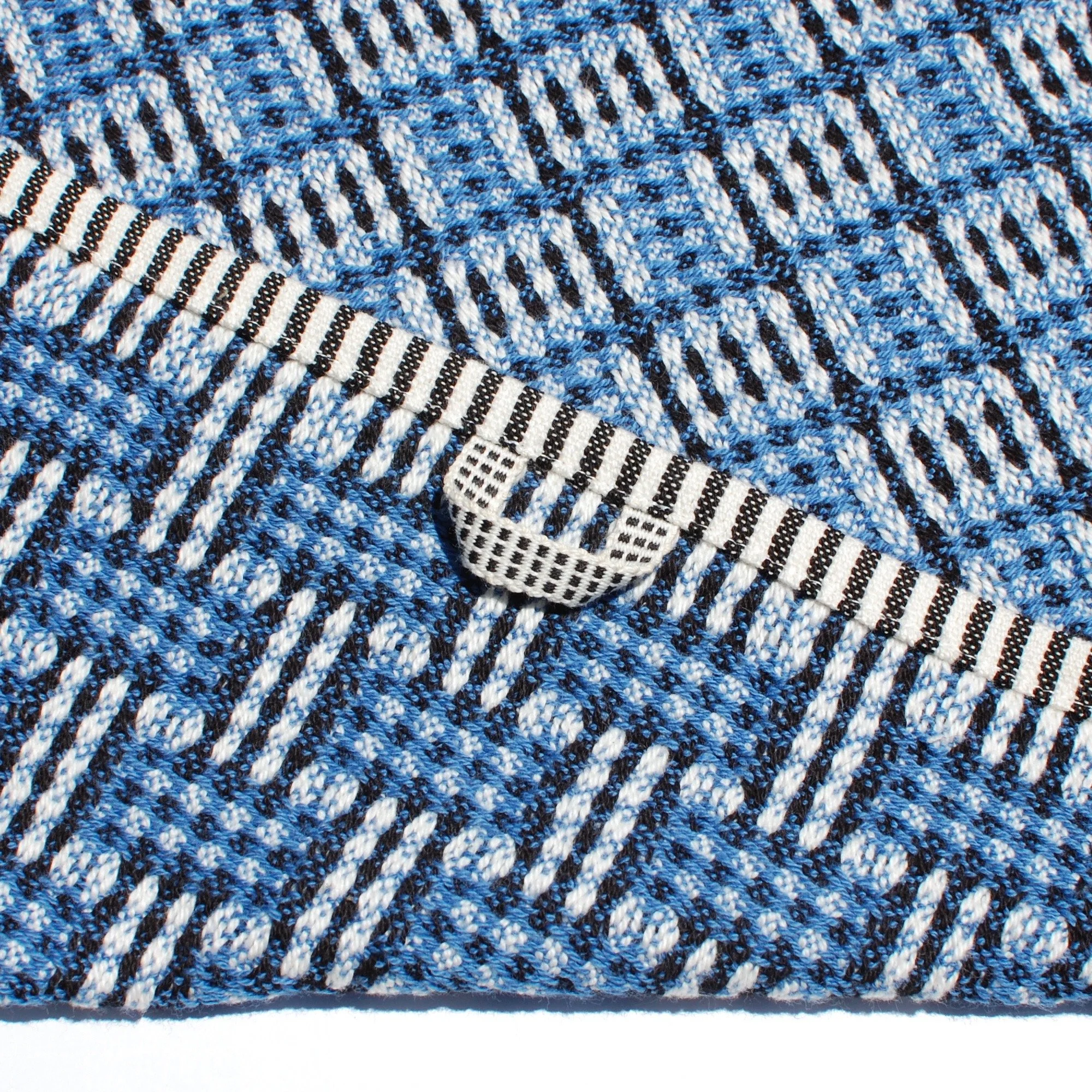Handwoven pretty blue towel with hang loop