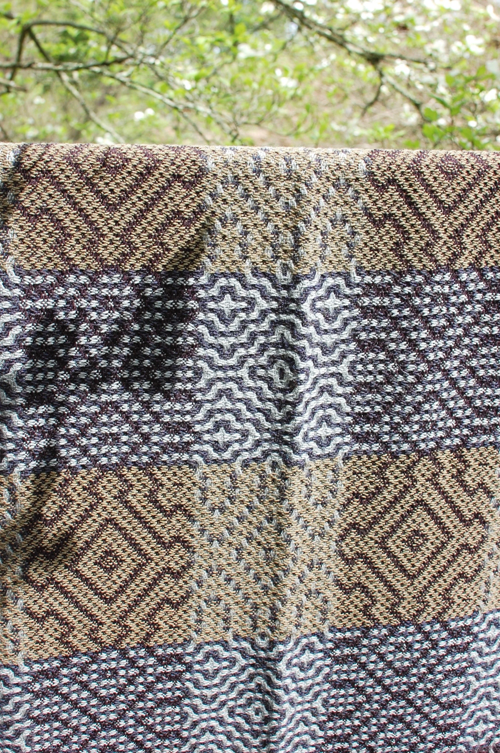 bespoke interior design throw blanket. Handwoven.