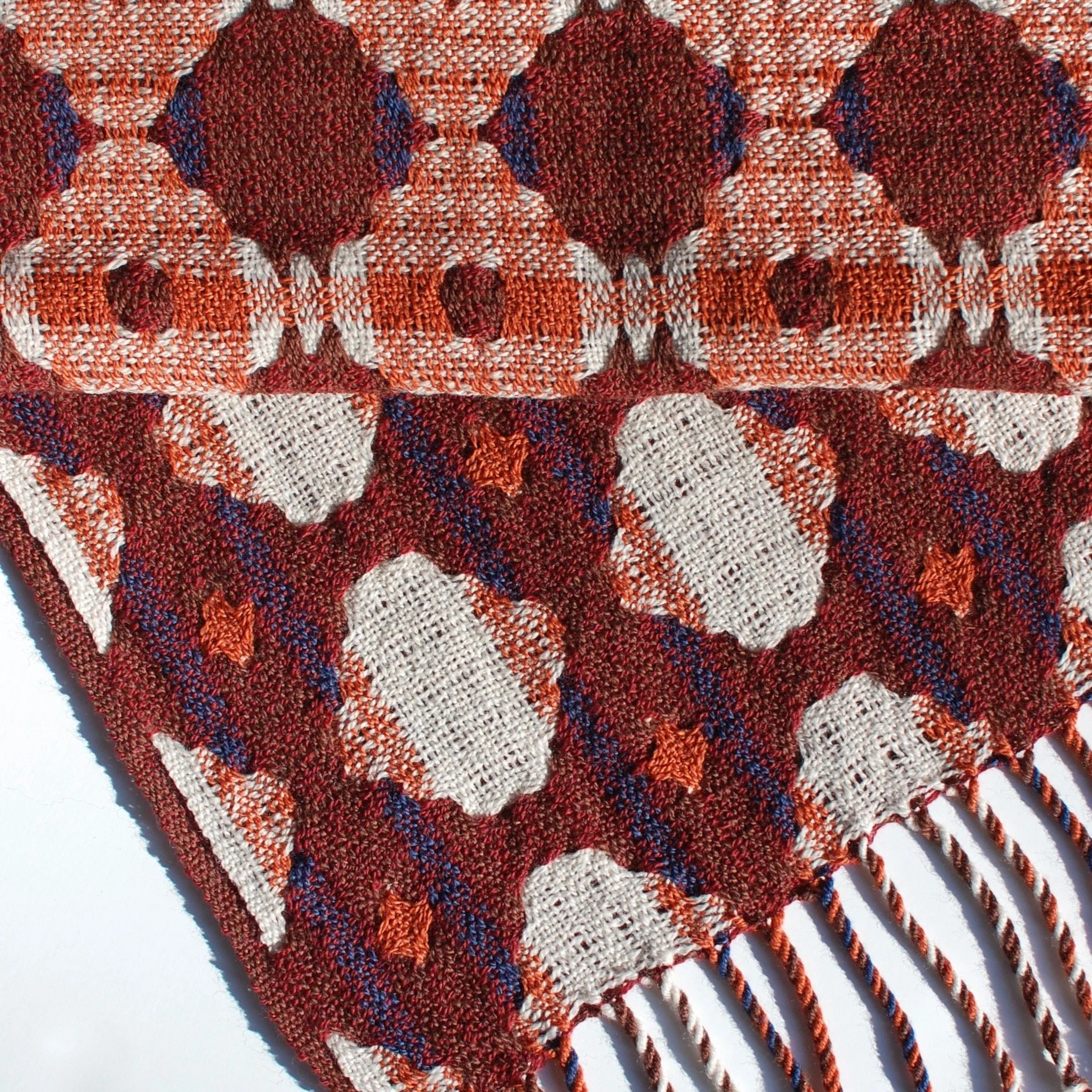 Two sides of the same handwoven cloth