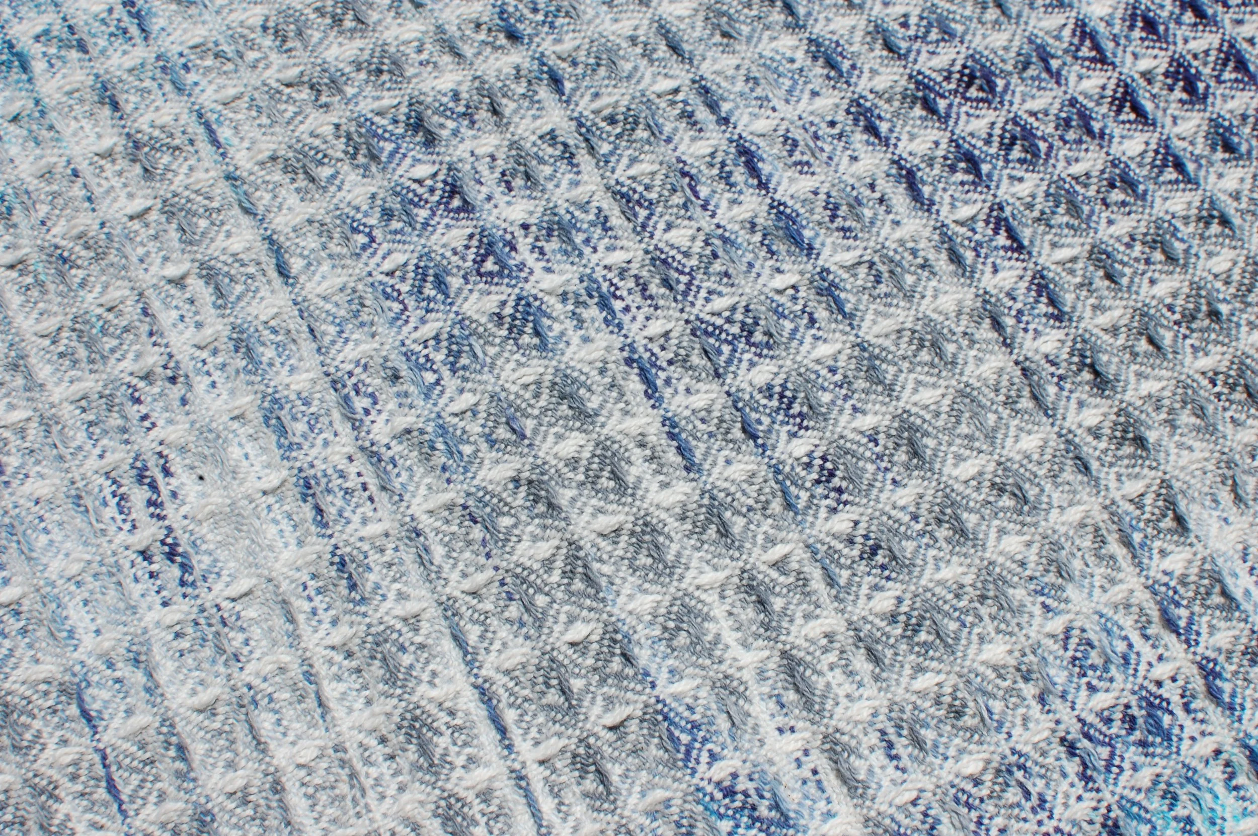 Detail of a waffle weave towels that is mixed with twill borders.