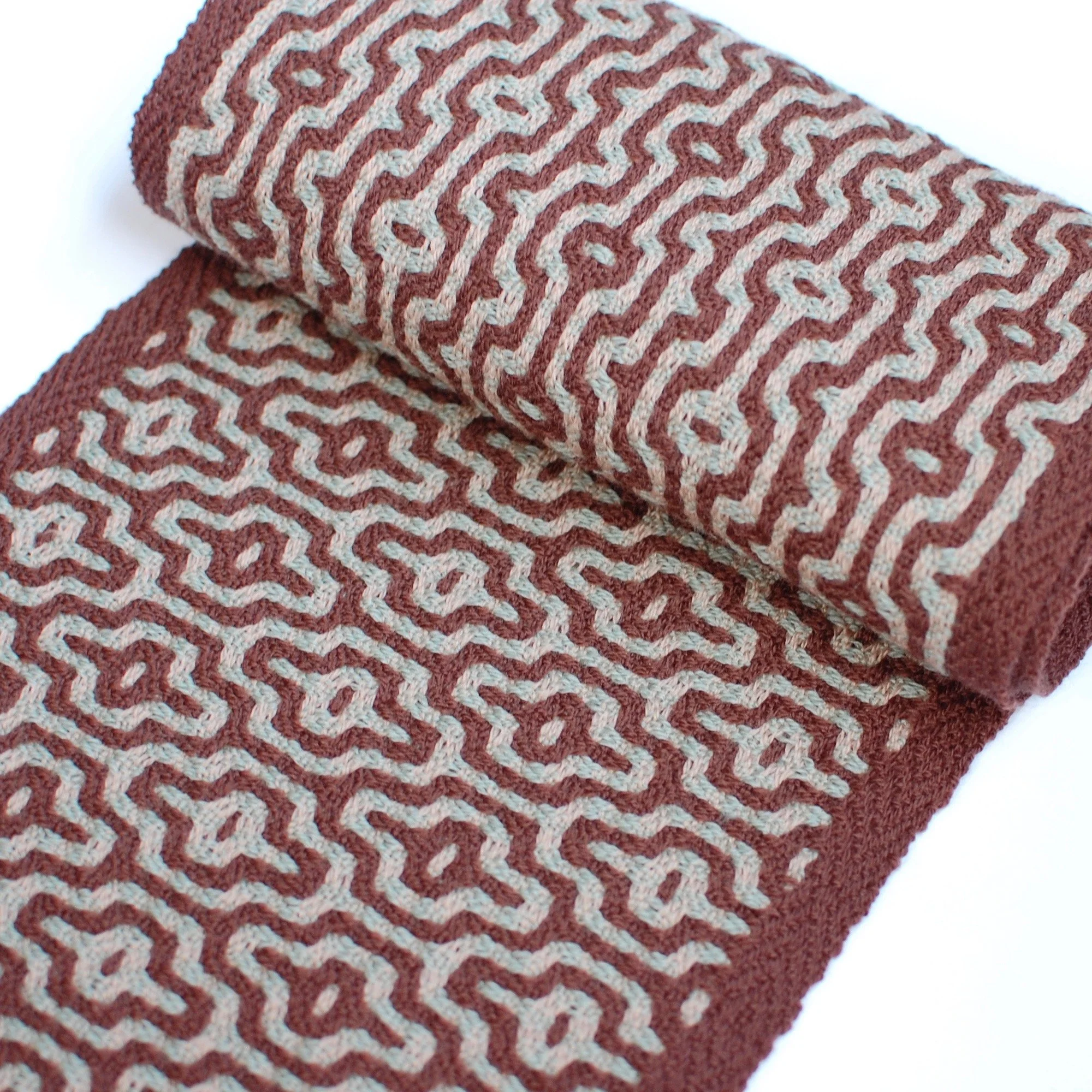 Handwoven scarf in earth tones