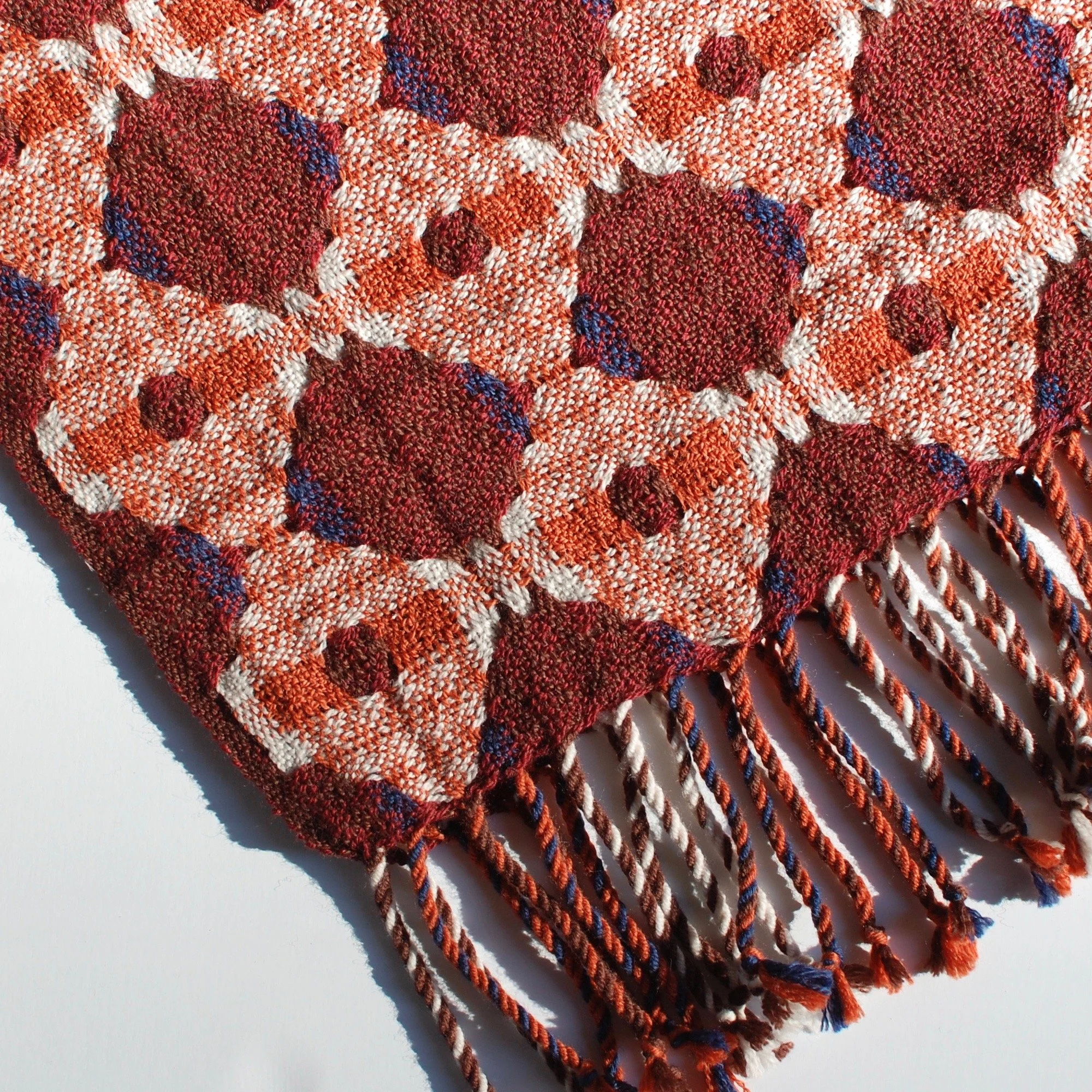 Merino Handwoven deflected doubleweave shawl