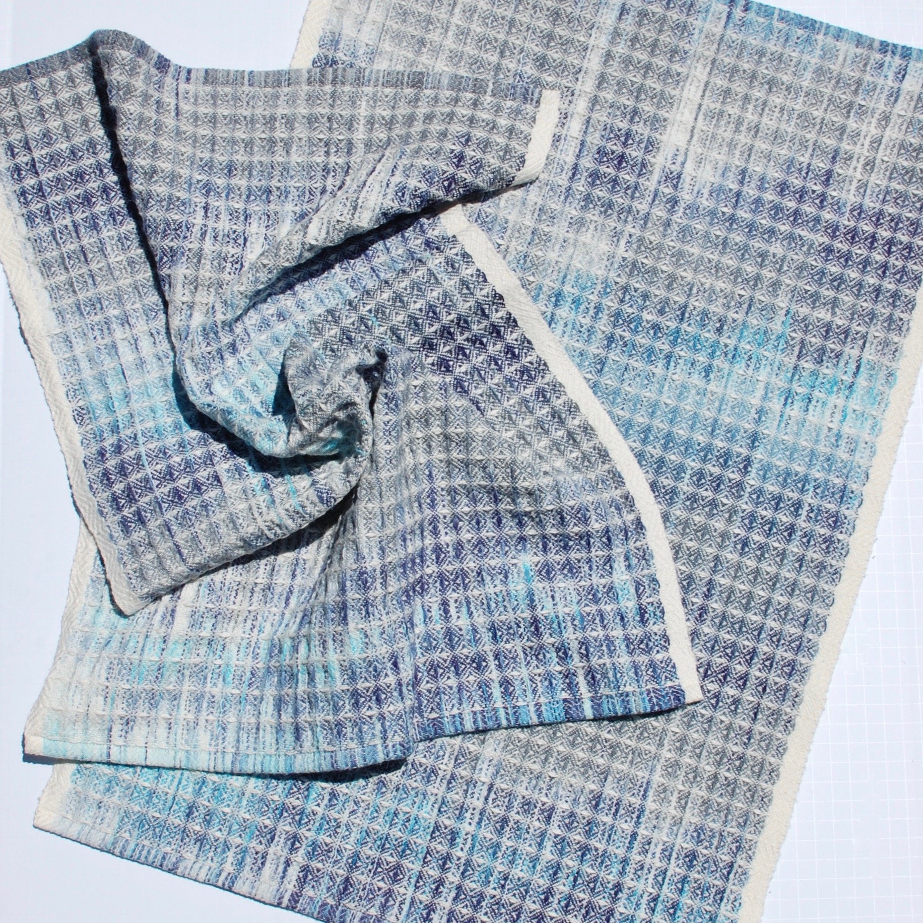 Beach house fancy towels. Handwoven in CT