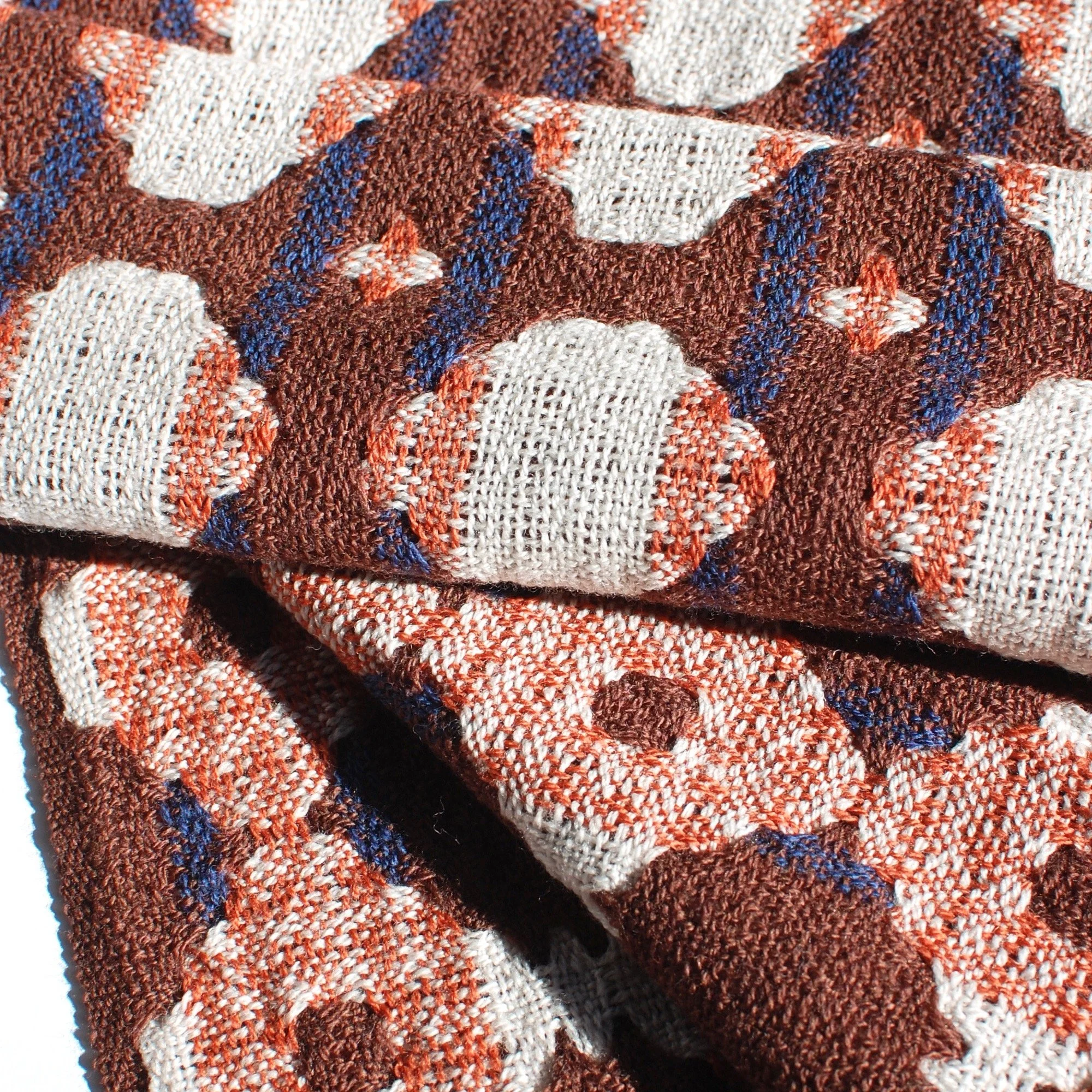 Deflected doubleweave handwoven scarf