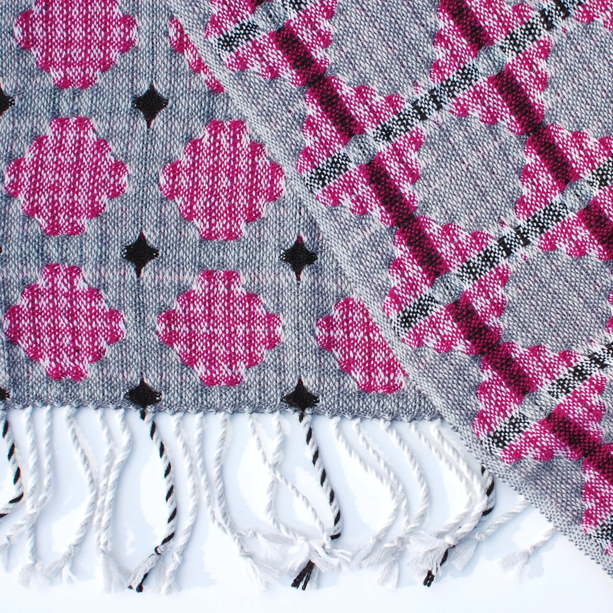 two sides of the same merino handwoven cloth