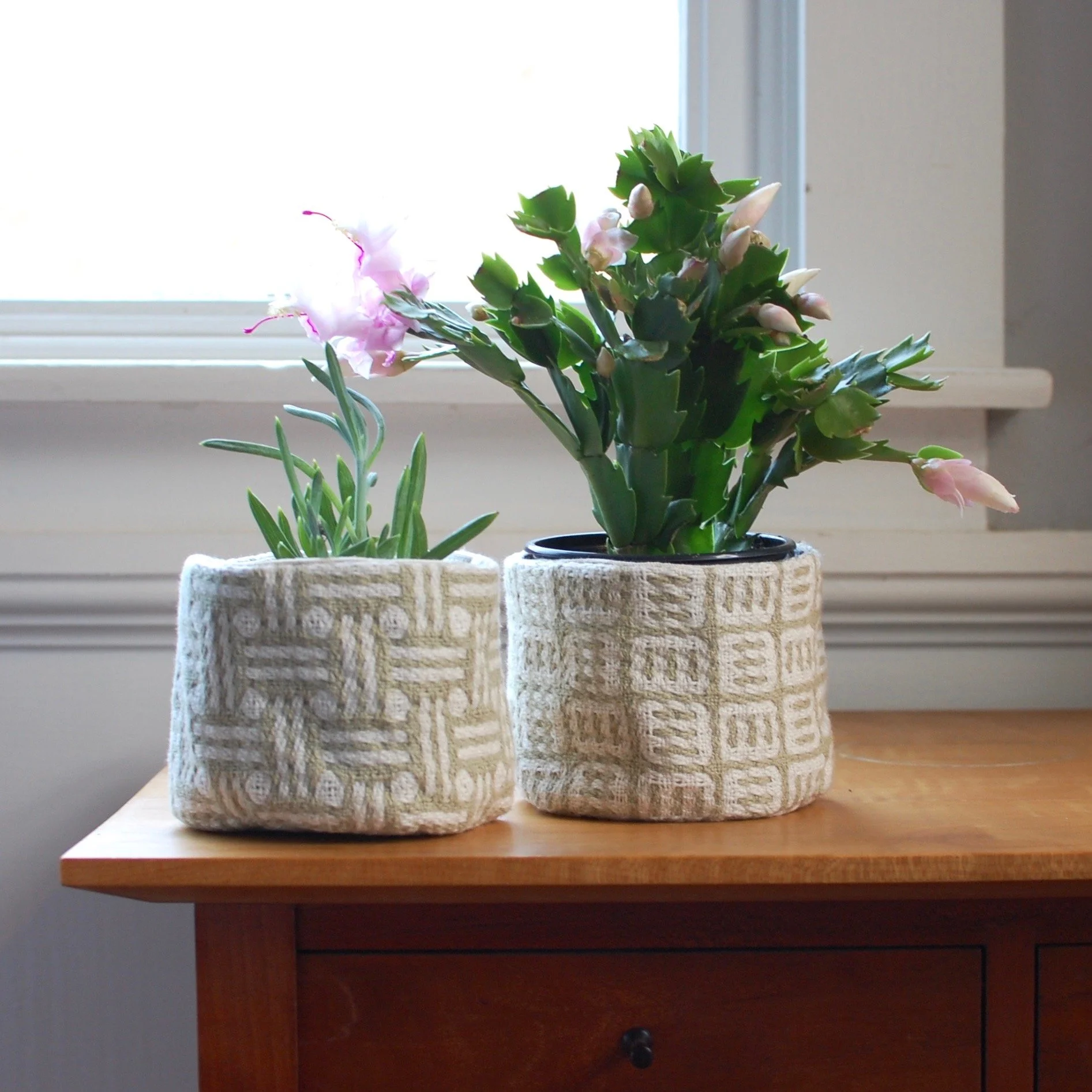 cotton soft basket plant pots handwoven vessel bowl