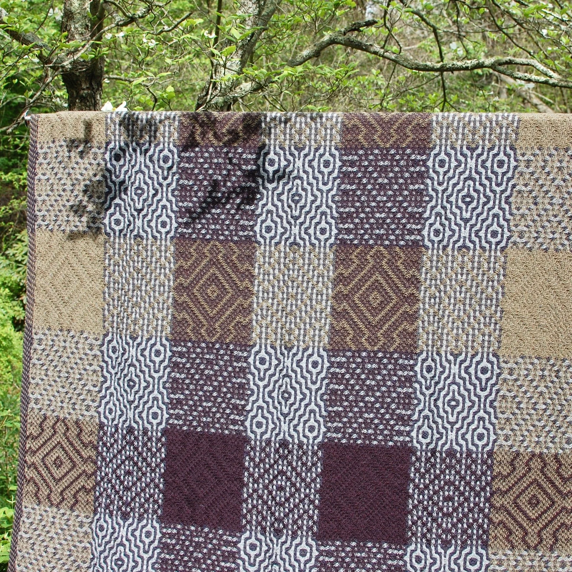 Handwoven lamb's wool blanket