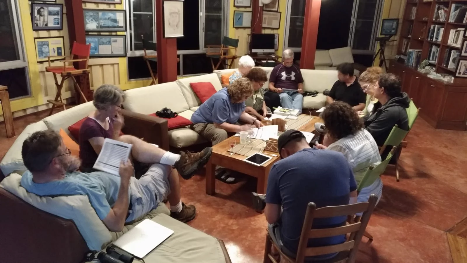 Checklist time in the Canopy Tower