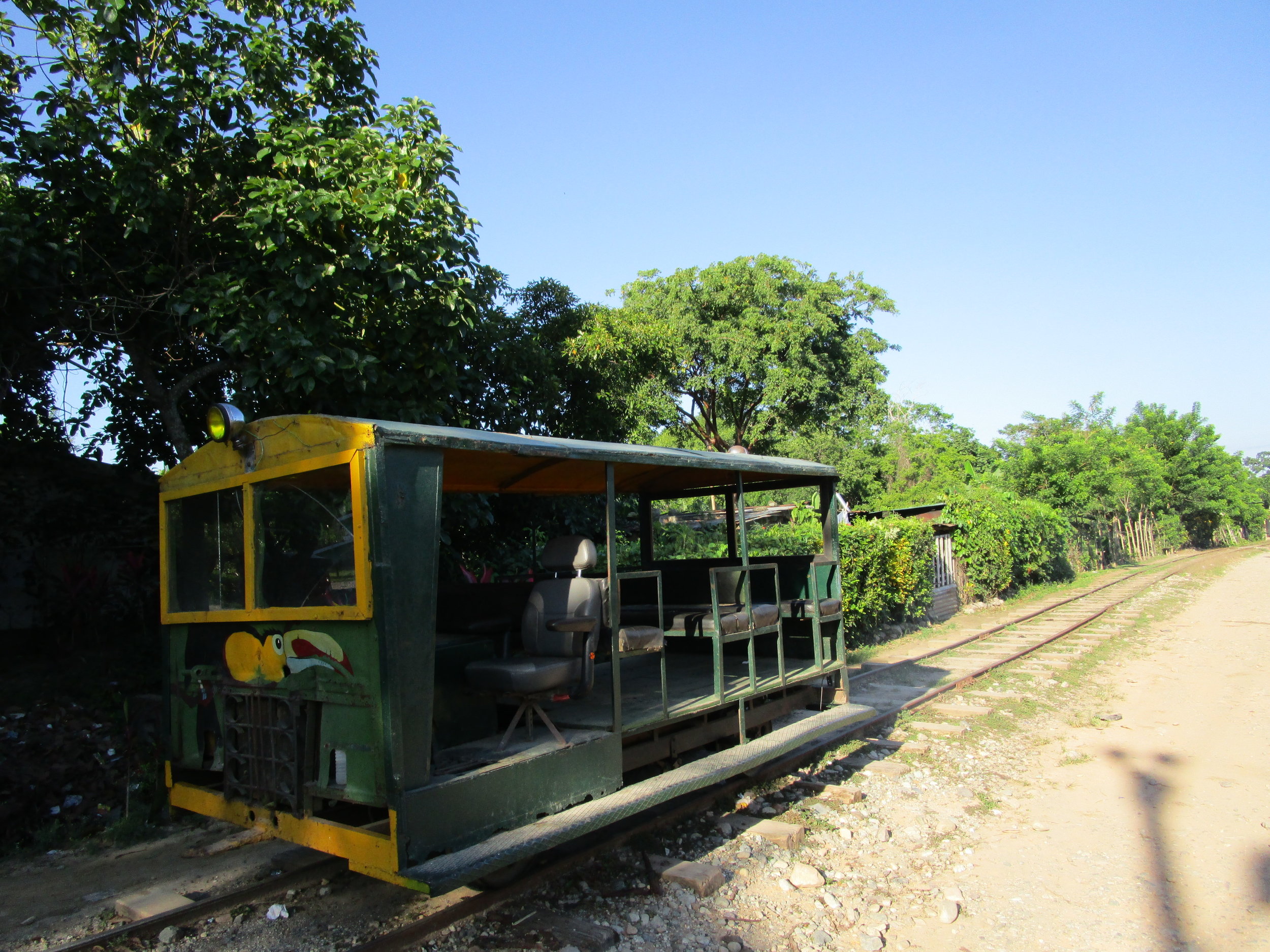 Railroad car into Cuero y Salado Wildlife Refuge
