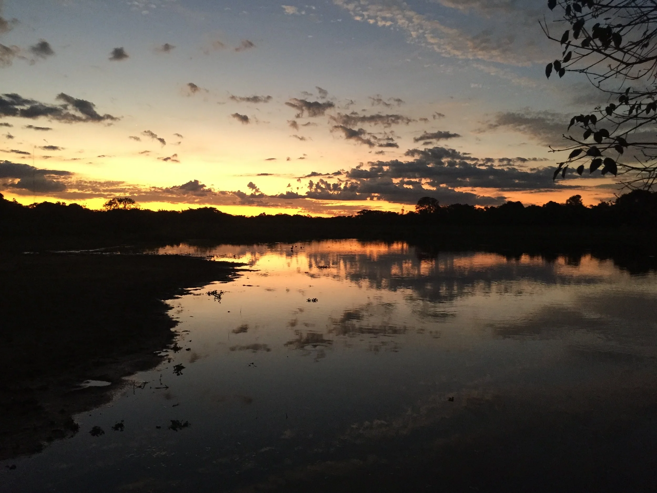 Cuiabá River at sunset