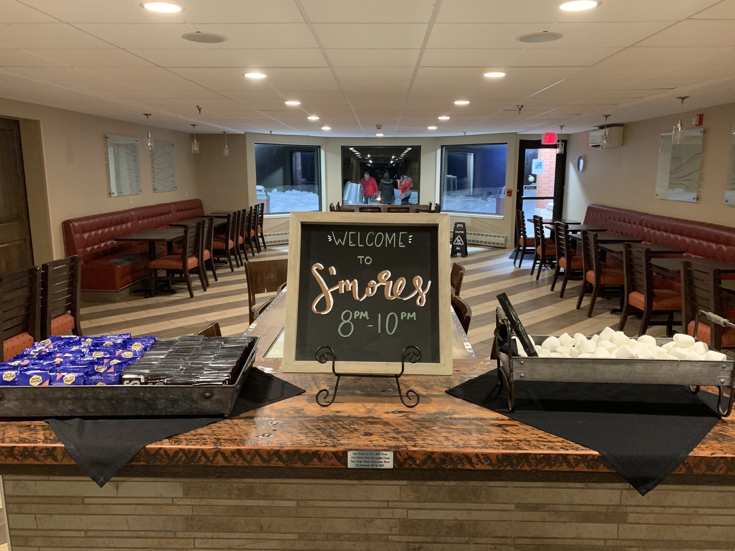 Nightly after-dinner treat at the hotel