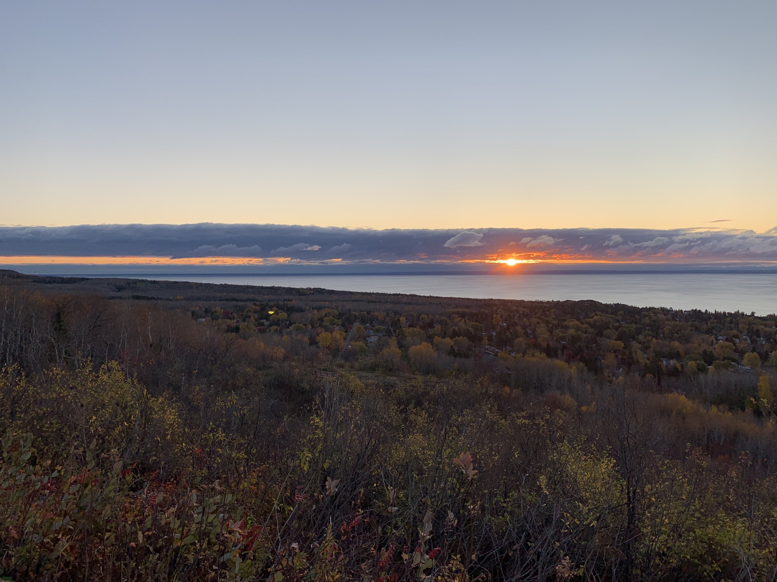 Sunrise over Lake Superior from Hawk Ridge