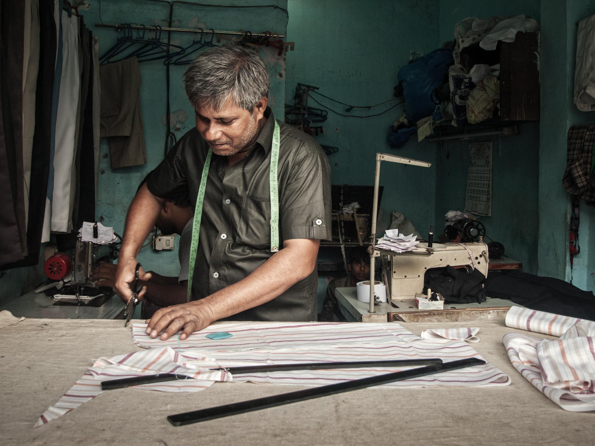 The definition of "public" space also include interior, publicly accessible spaces in street photography. But this could also be Travel-, Documentary-, or Street- and/or Environmental Portraiture. (Mumbai, India)