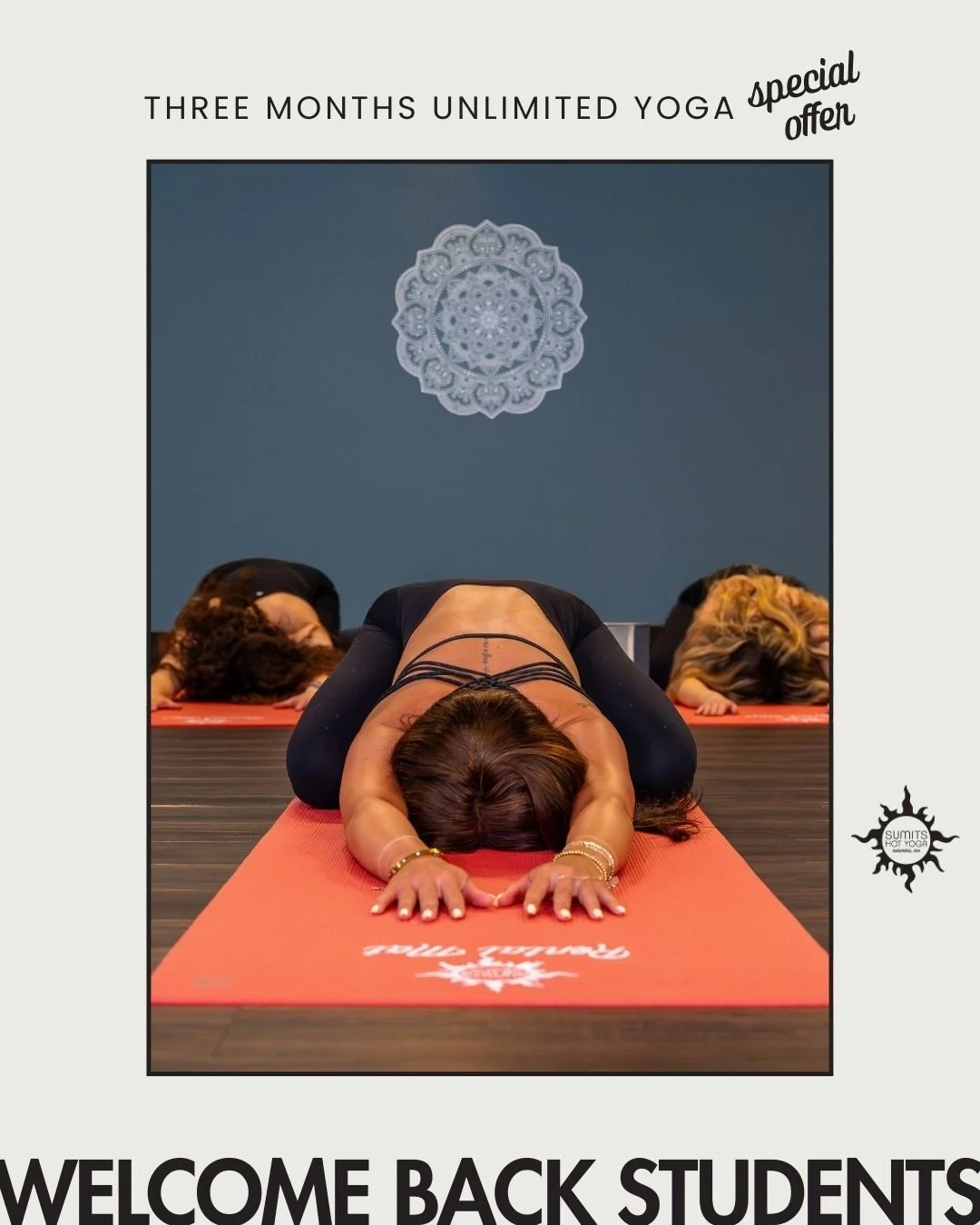 Kick off the semester with a deal made just for students! Get three months of unlimited yoga for $89/month with a three month commitment. That means you save $10 each month!

Roll out your mat, reset, and recharge this school year&mdash;you deserve i