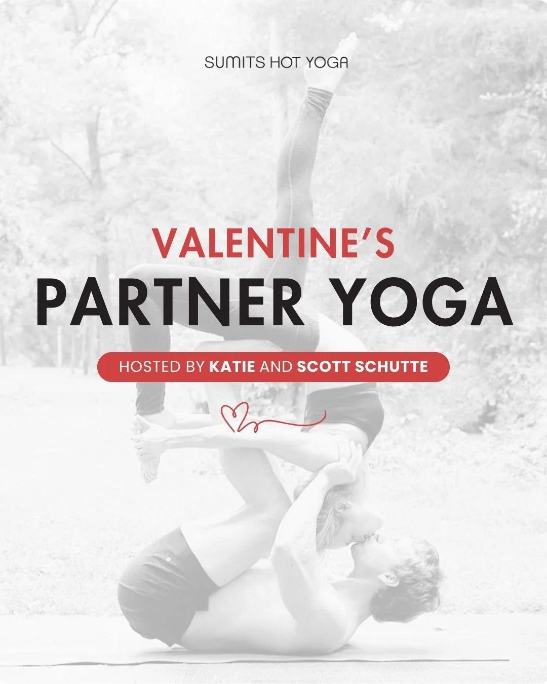 Looking for the perfect Valentine&rsquo;s Day plans? We&rsquo;ve got you covered.💕

Join Katie &amp; Scott for our Valentine&rsquo;s Partner Workshop on February 14 from 4&ndash;6 PM.

This two-hour workshop includes partner stretching, acro yoga ba